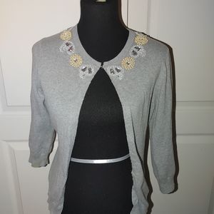 Beaded Grey Cardigan